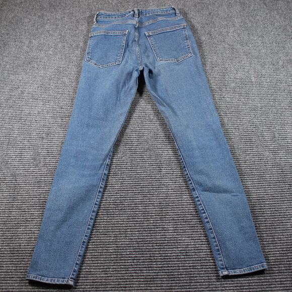 Forever 21 Jeans Womens 26 Blue Skinny Mid Rise Stretch 28 Inseam - Picture 5 of 8